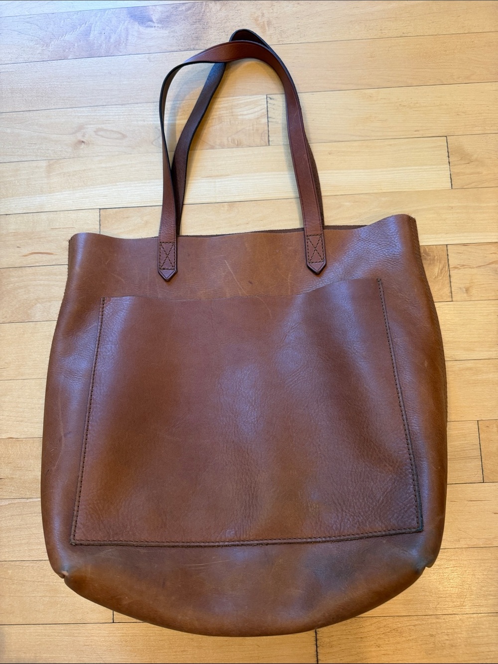 Madewell Cognac Leather Everyday Tote